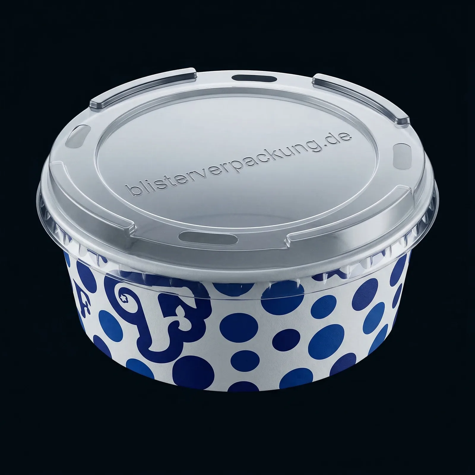 Salat-Bowl Papier mit PET-Deckel